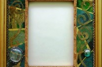 Paper and Resin Mosaic Mirror