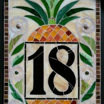 Stained Glass Address Plaque