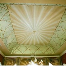 Draped Fabric Dining Room Ceiling
